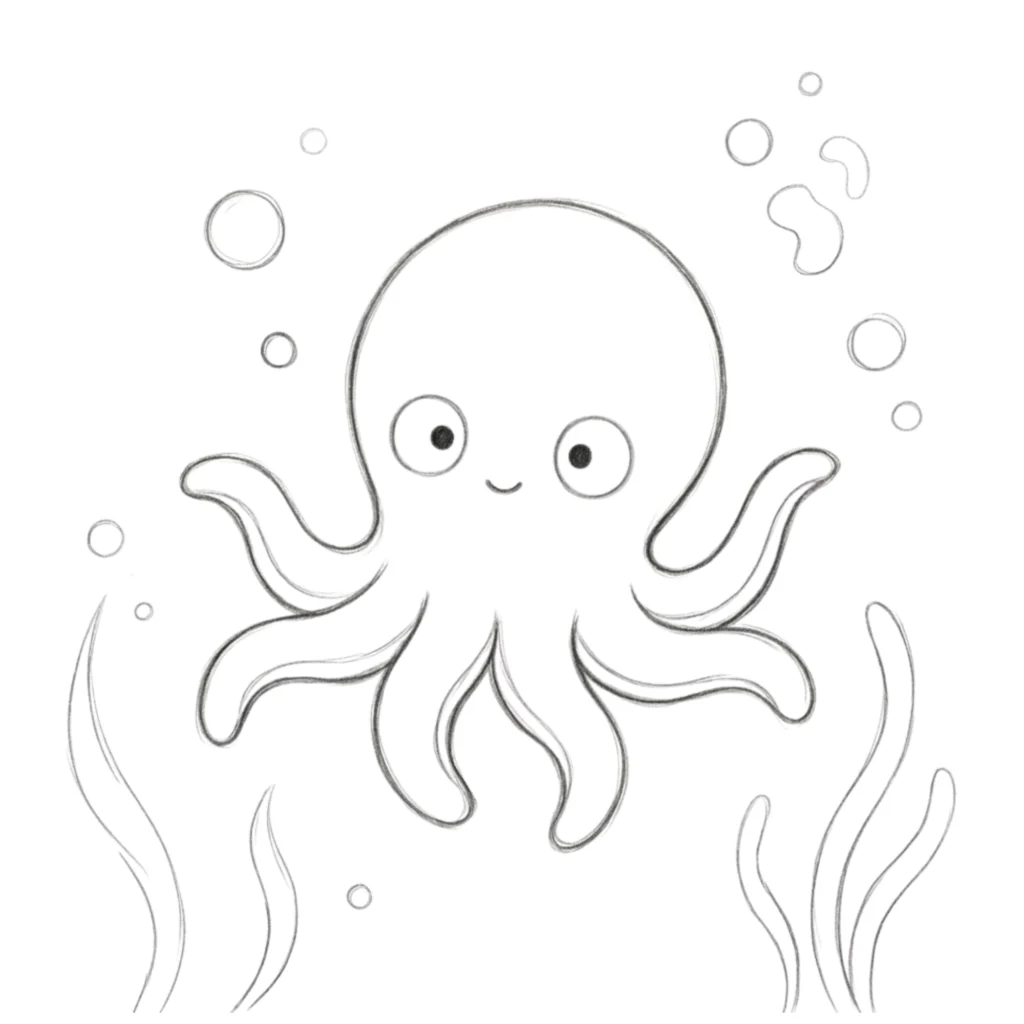 Baby Octopus Drawing
