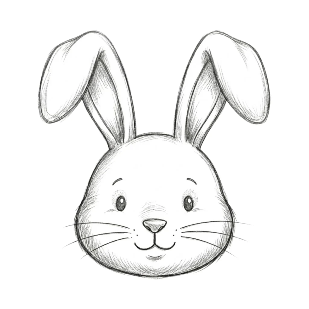 Bunny Face Drawing