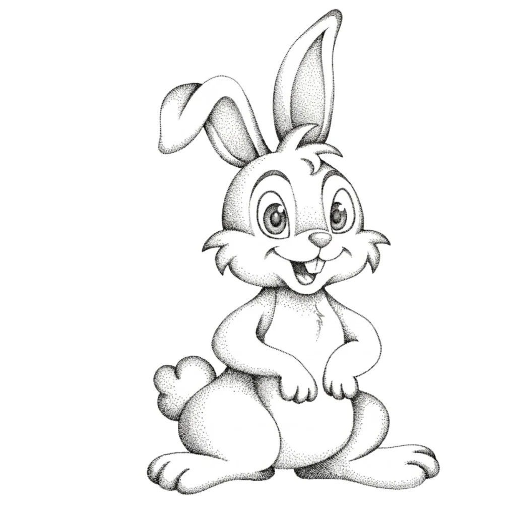 Bunny Outline Drawing