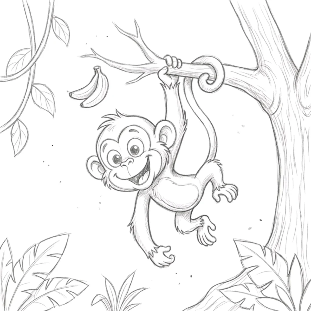 Cartoon Monkey Drawing