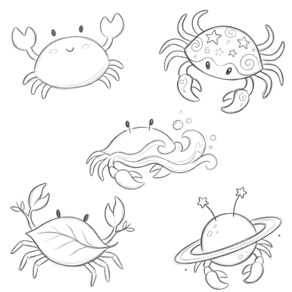 Creative Crab Drawing