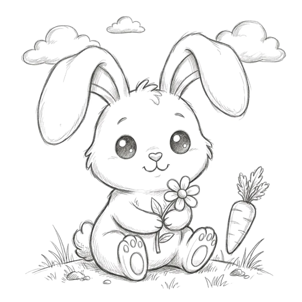 Cute Bunny Drawing