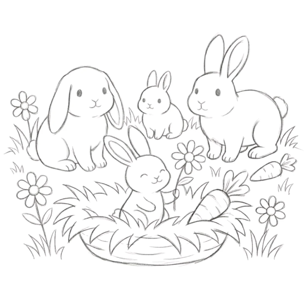 Cute Bunny Drawings