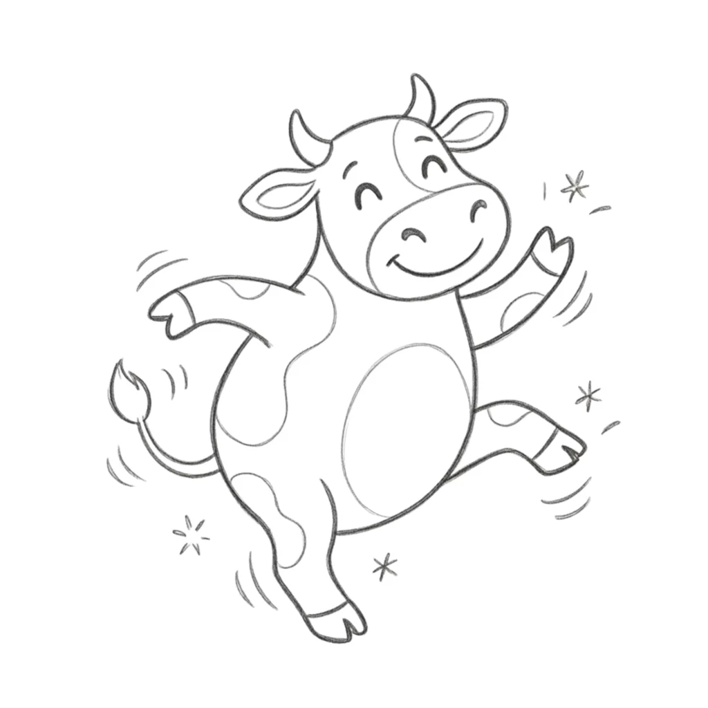 Dancing Cartoon Cow