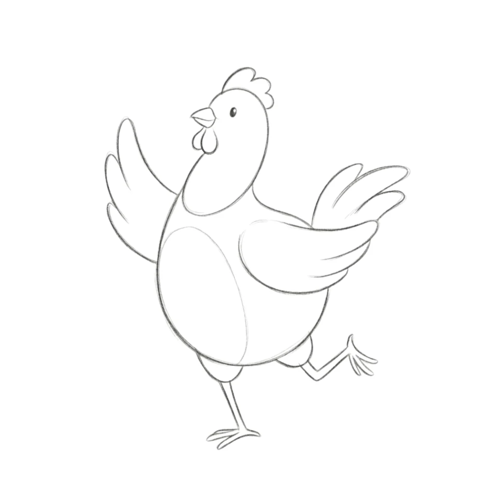 Dancing Chicken Drawing