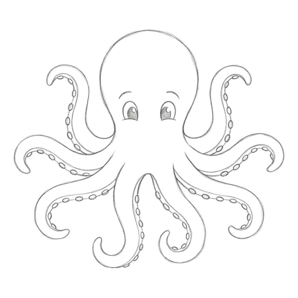 Dancing Octopus Drawing
