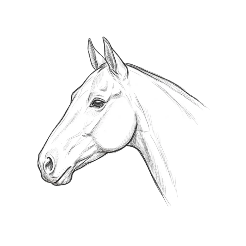 Drawing of Horse Head