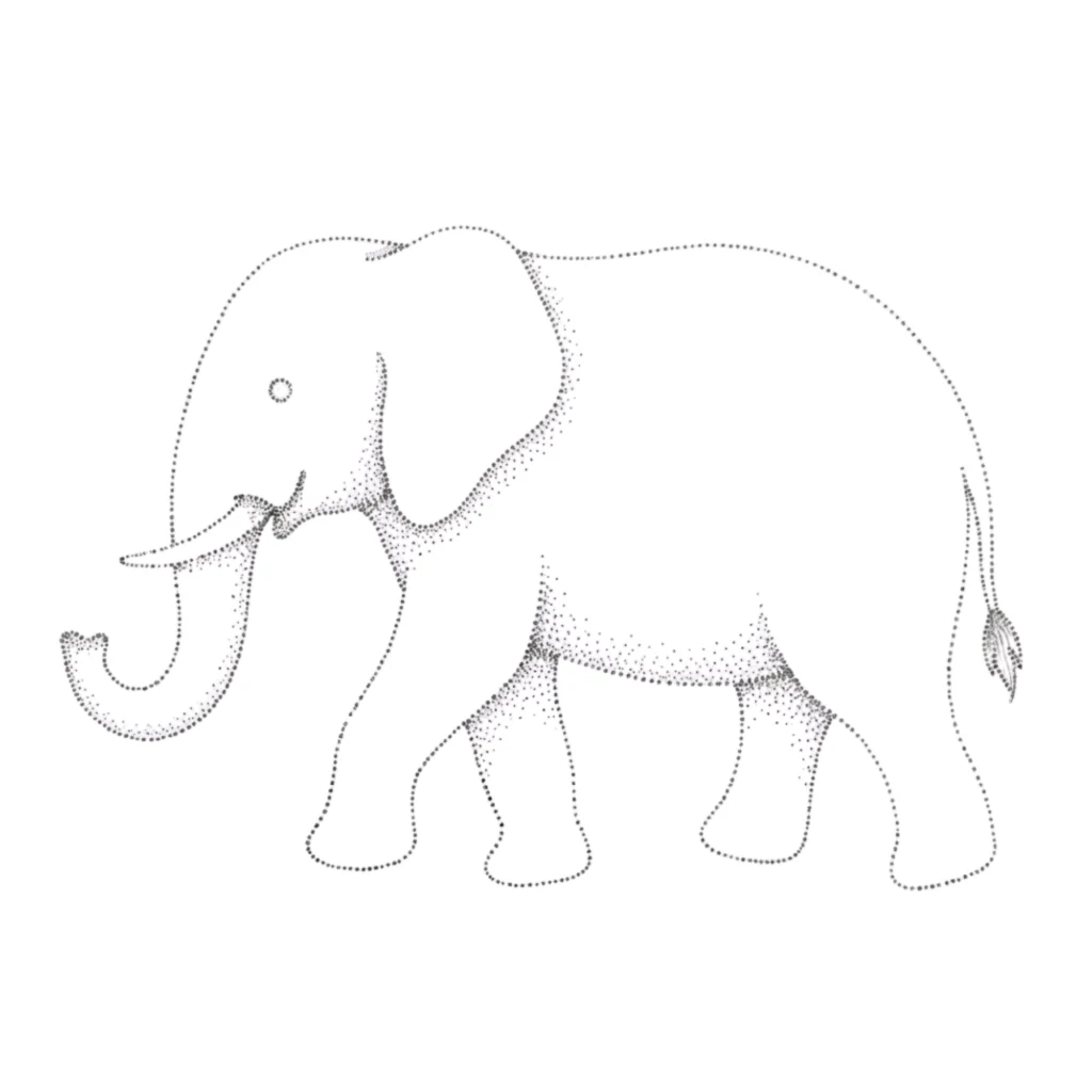 Elephant Outline Drawing