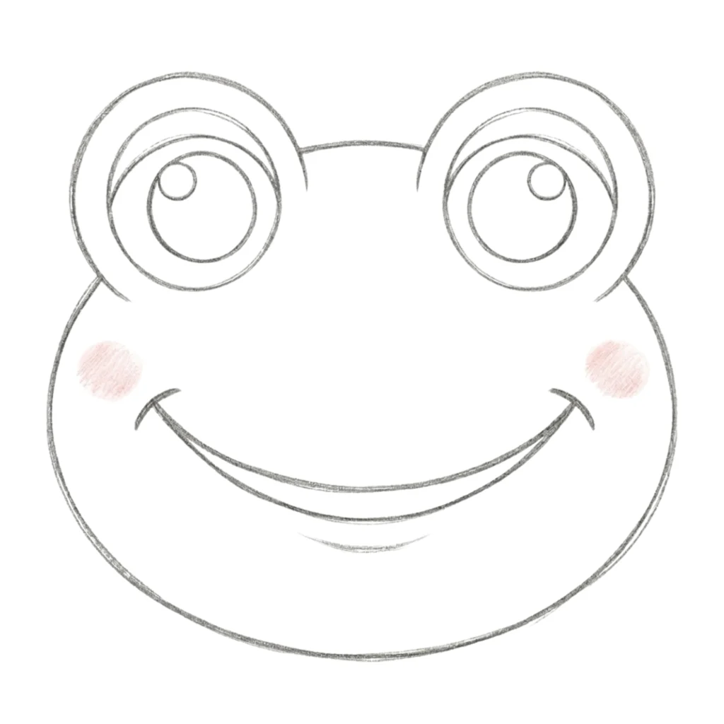 Frog Face Drawing