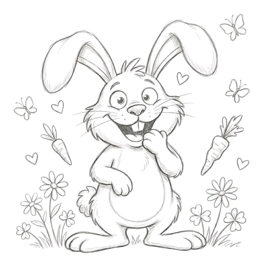 Funny Bunny Drawing