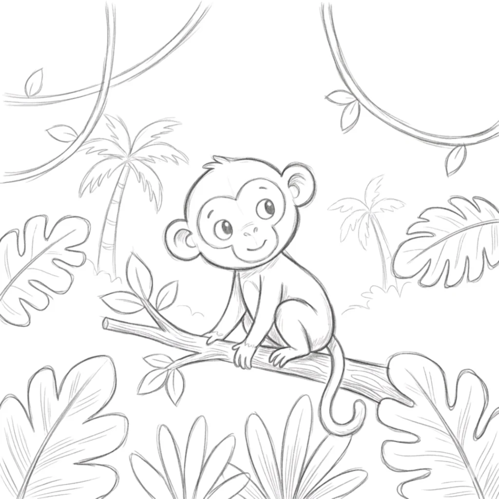 Little Monkey in the Jungle