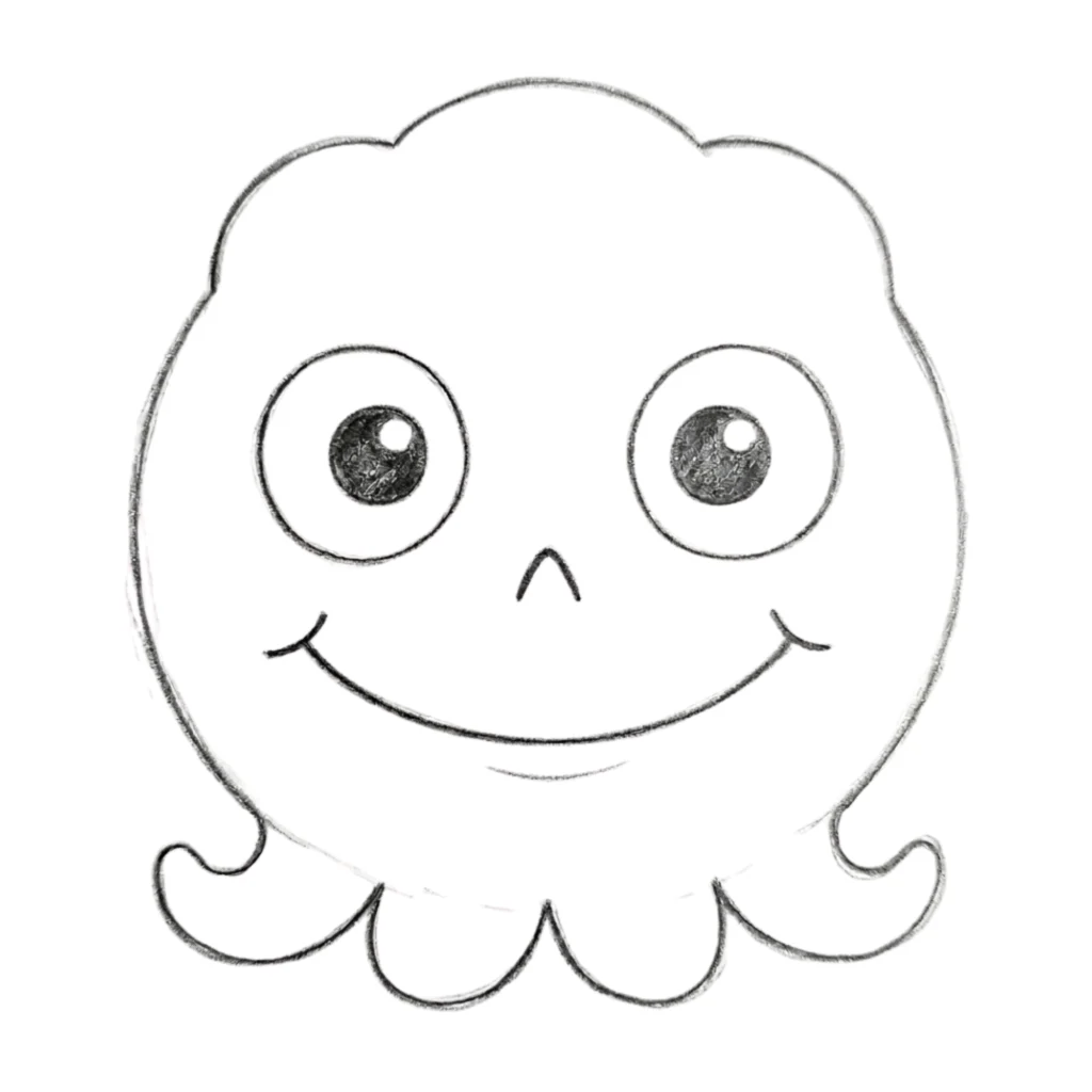 Octopus Face Drawing