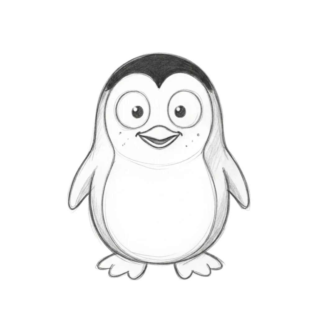 Penguin Cartoon Drawing
