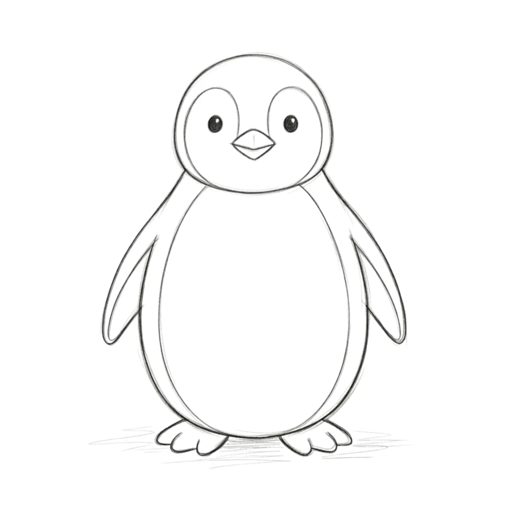 Penguin Drawing Simple