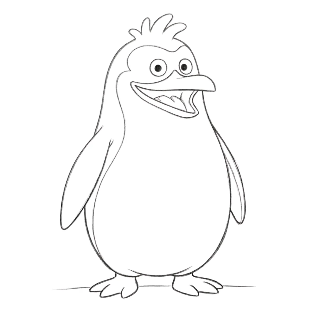 Rico Penguins of Madagascar Drawing