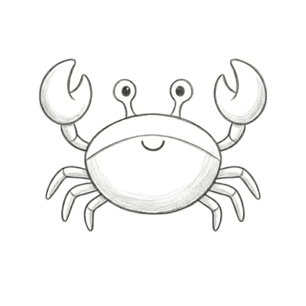Simple Crab Drawing