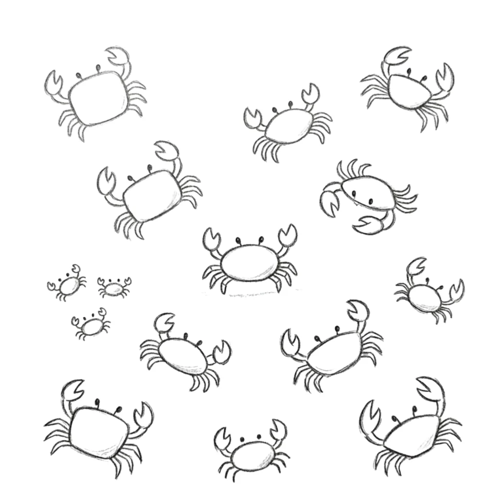 Small Crab Drawing