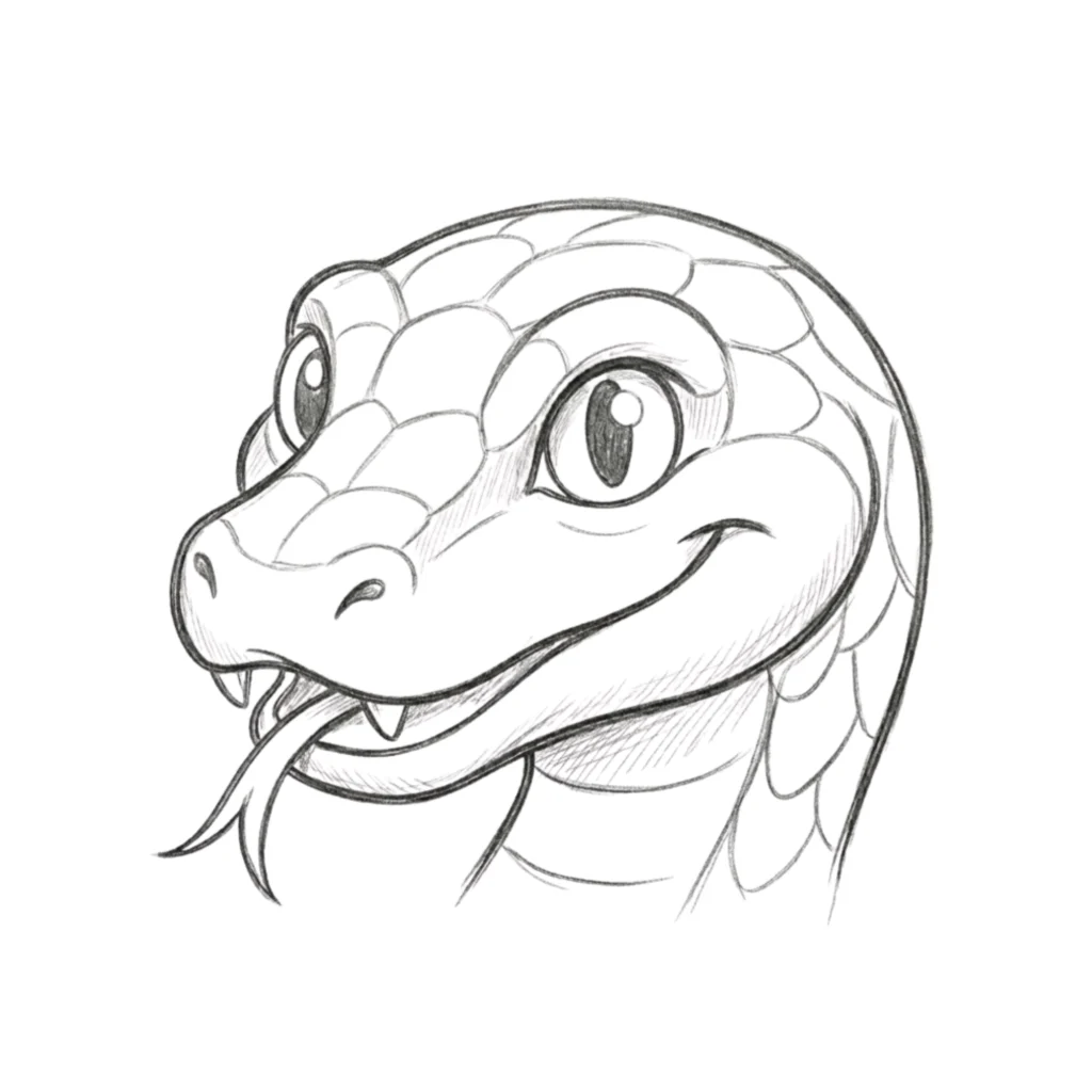 Snake Head Drawing