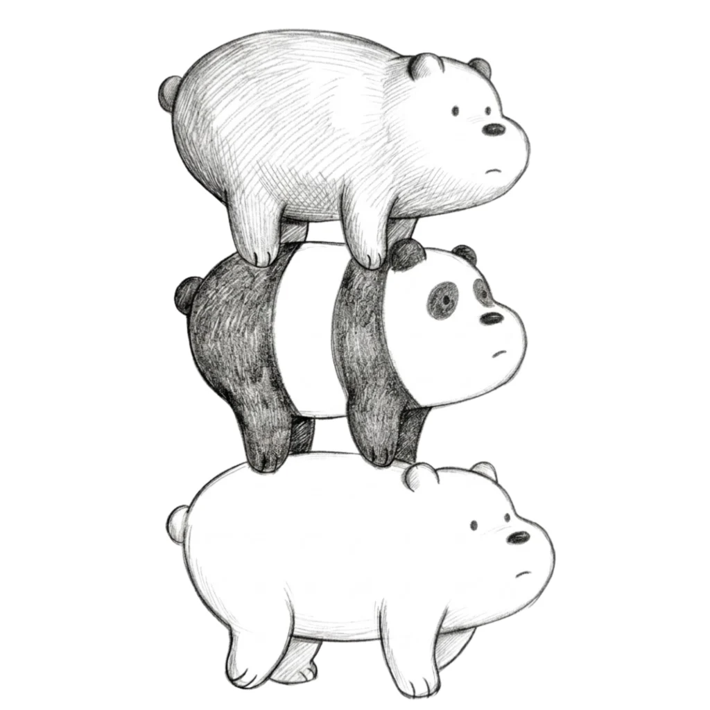 We bare bears drawing