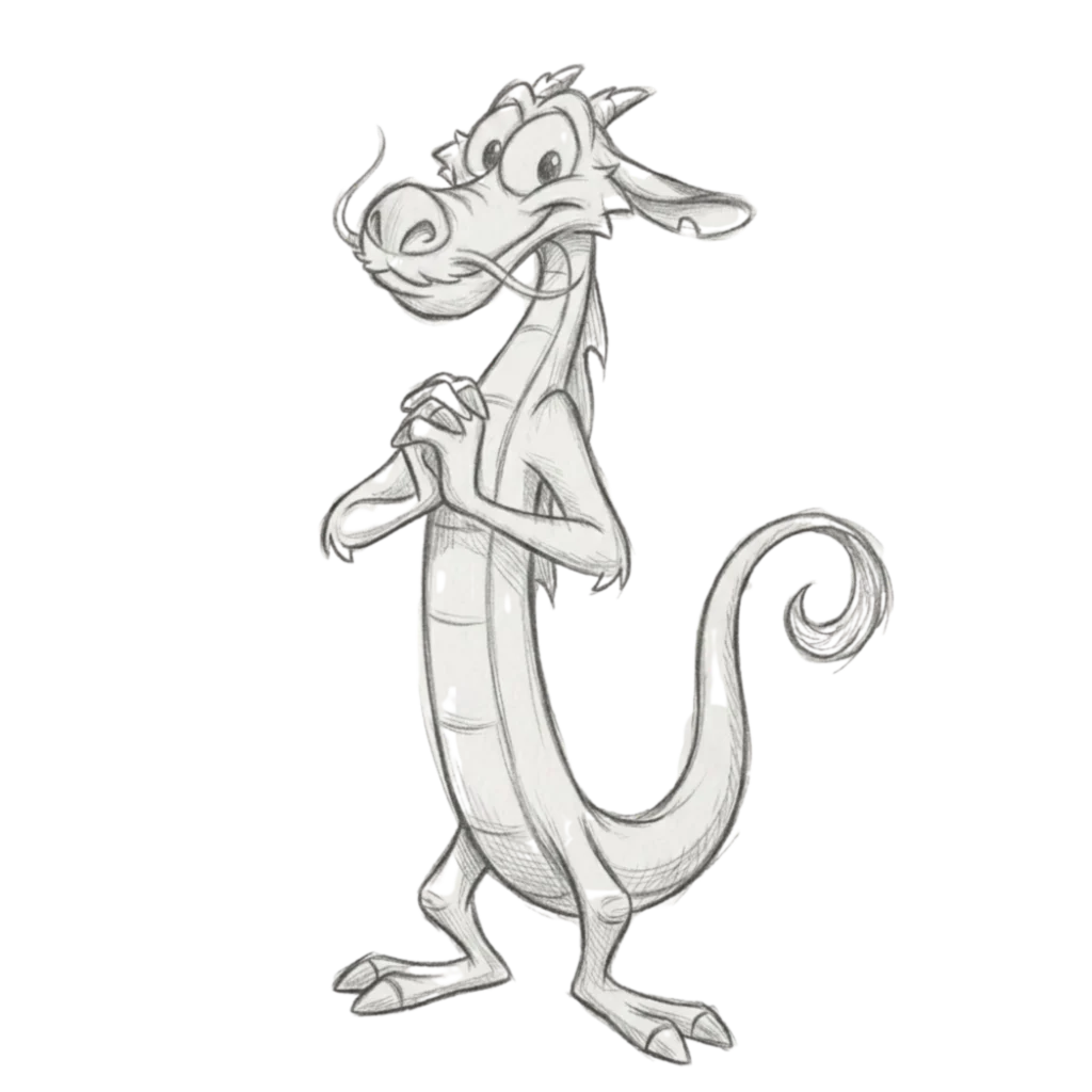 Mushu Dragon Drawing